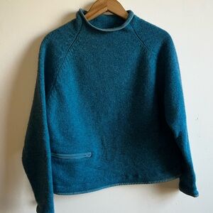L.L. Bean 100% Wool Mockneck Sweater - M